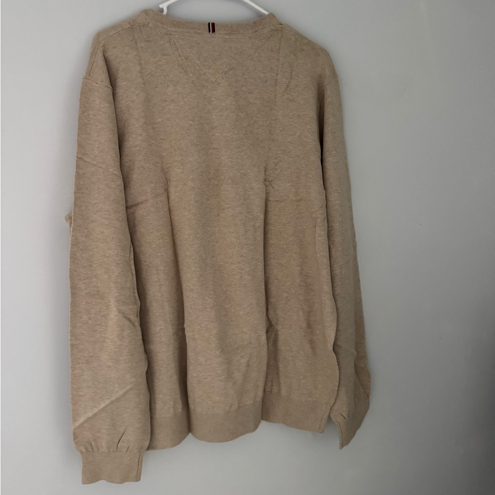 Tommy Hilfiger Light Tan V-Neck Sweater - Picture 5 of 5